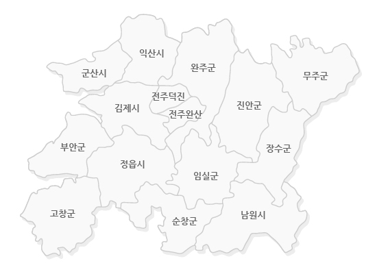 전북지역 지도